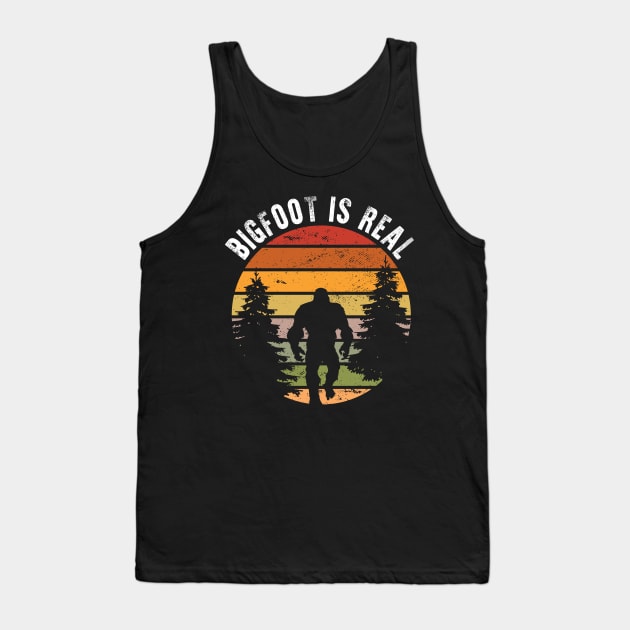 Bigfoot is Real - Funny Sasquatch Yeti Tank Top by 5StarDesigns